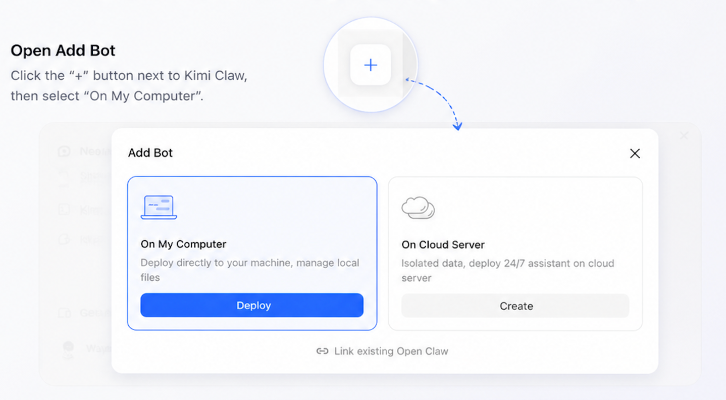 Kimi Claw deployment page